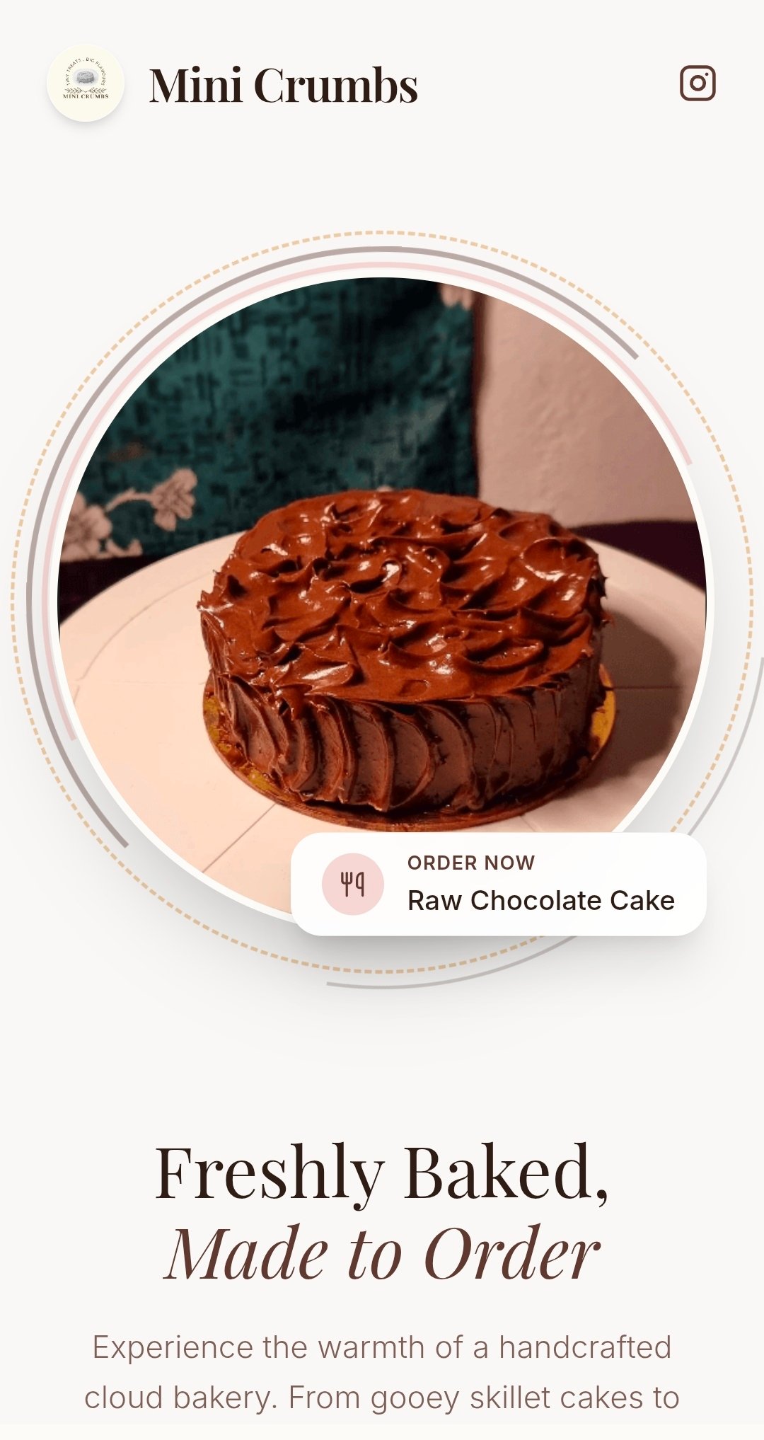 Mini Crumbs website preview