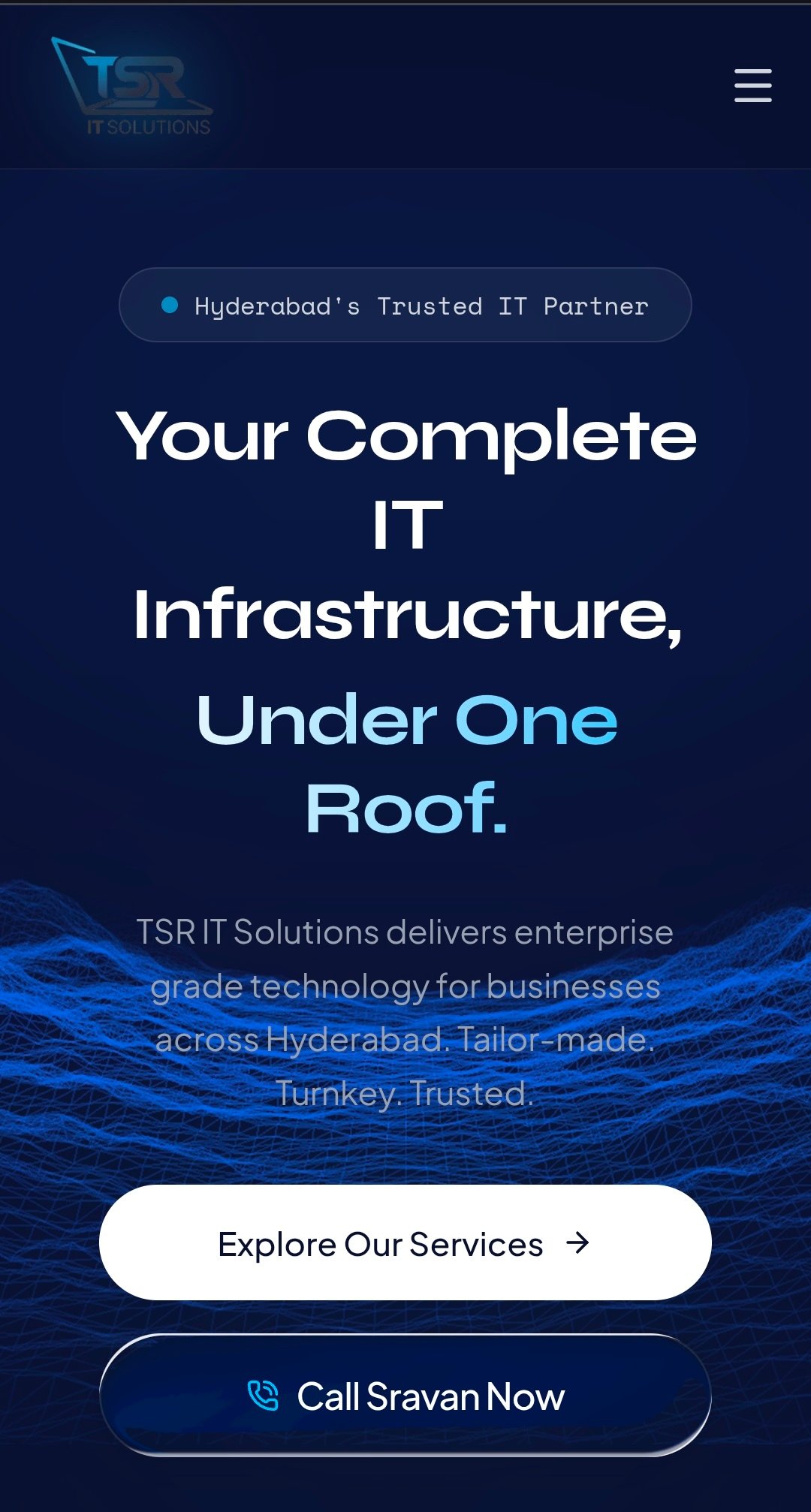 TSR IT Solutions website preview