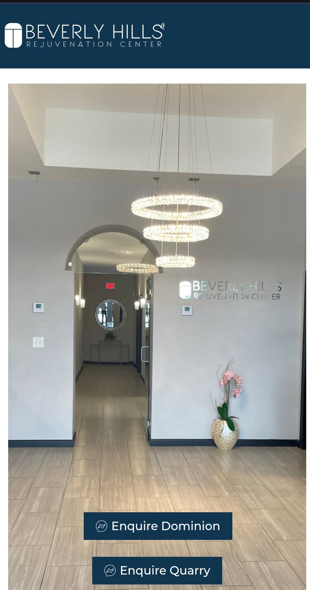 Beverly Hills Rejuvenation Center website preview